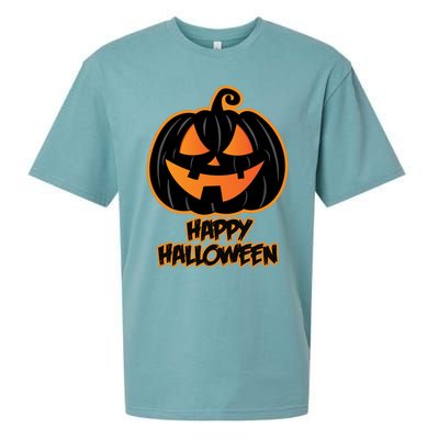 Happy Halloween for and Wo - Pumpkin Halloween Sueded Cloud Jersey T-Shirt