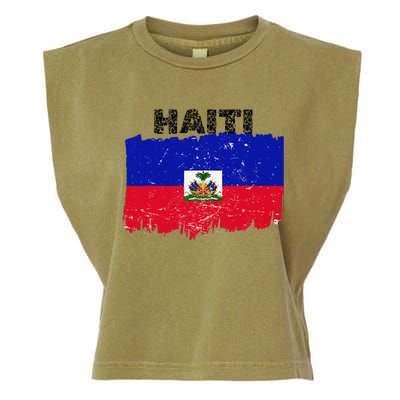 Haiti Haitian Flag Day Haitian Pride Garment-Dyed Women's Muscle Tee