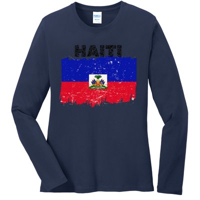 Haiti Haitian Flag Day Haitian Pride Ladies Long Sleeve Shirt