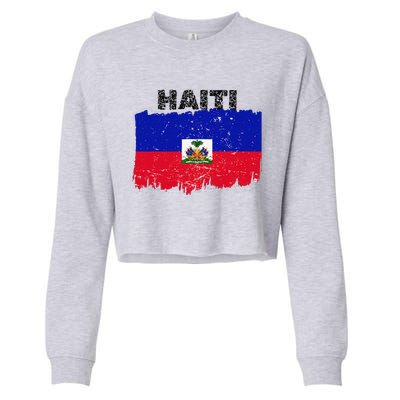 Haiti Haitian Flag Day Haitian Pride Cropped Pullover Crew