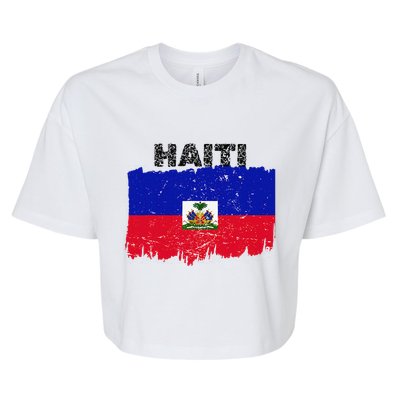 Haiti Haitian Flag Day Haitian Pride Bella+Canvas Jersey Crop Tee