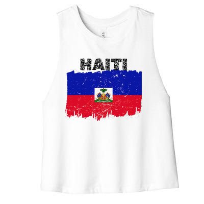 Haiti Haitian Flag Day Haitian Pride Women's Racerback Cropped Tank