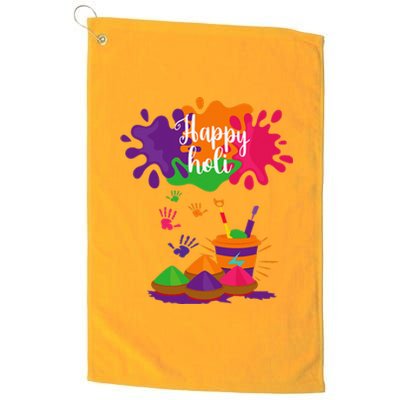 Happy Holi Festival Outfit For Family Platinum Collection Golf Towel