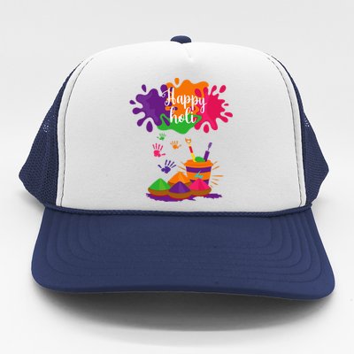 Happy Holi Festival Outfit For Family Trucker Hat