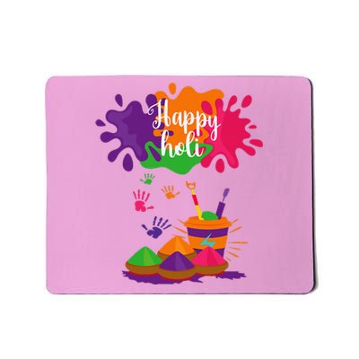 Happy Holi Festival Outfit For Family Mousepad