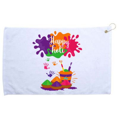 Happy Holi Festival Outfit For Family Grommeted Golf Towel