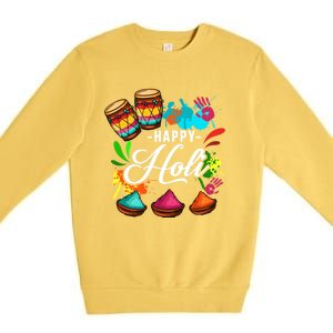 Happy Holi Festival Color Costume India Hindu Spring Funny Gift Premium Crewneck Sweatshirt