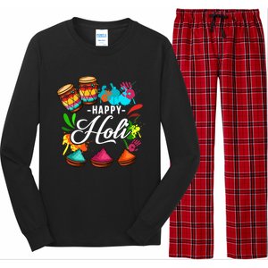 Happy Holi Festival Color Costume India Hindu Spring Funny Gift Long Sleeve Pajama Set