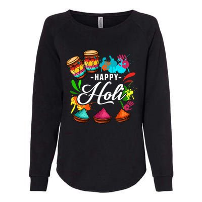 Happy Holi Festival Color Costume India Hindu Spring Funny Gift Womens California Wash Sweatshirt