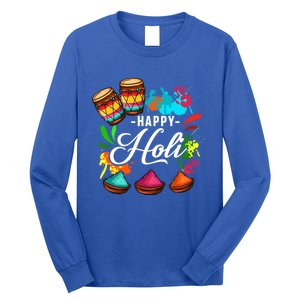 Happy Holi Festival Color Costume India Hindu Spring Funny Gift Long Sleeve Shirt