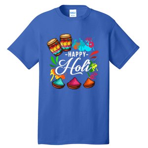 Happy Holi Festival Color Costume India Hindu Spring Funny Gift Tall T-Shirt