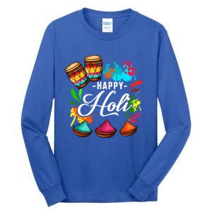 Happy Holi Festival Color Costume India Hindu Spring Funny Gift Tall Long Sleeve T-Shirt