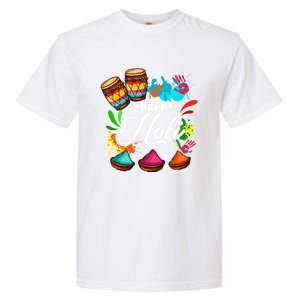 Happy Holi Festival Color Costume India Hindu Spring Funny Gift Garment-Dyed Heavyweight T-Shirt