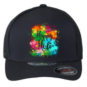 Happy Holi Festival Color Costume India Hindu Spring Funny Gift Flexfit Unipanel Trucker Cap