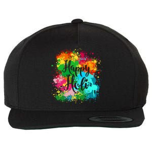 Happy Holi Festival Color Costume India Hindu Spring Funny Gift Wool Snapback Cap