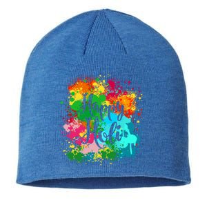 Happy Holi Festival Color Costume India Hindu Spring Funny Gift Sustainable Beanie