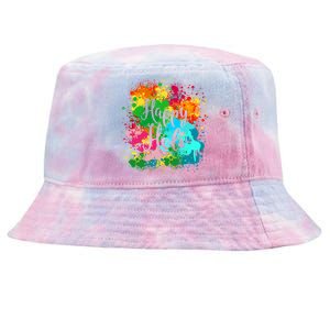 Happy Holi Festival Color Costume India Hindu Spring Funny Gift Tie-Dyed Bucket Hat