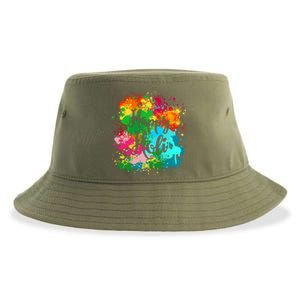 Happy Holi Festival Color Costume India Hindu Spring Funny Gift Sustainable Bucket Hat