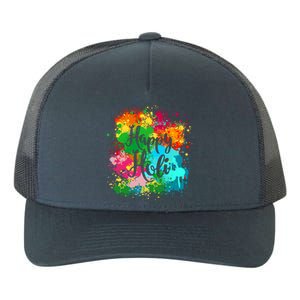 Happy Holi Festival Color Costume India Hindu Spring Funny Gift Yupoong Adult 5-Panel Trucker Hat