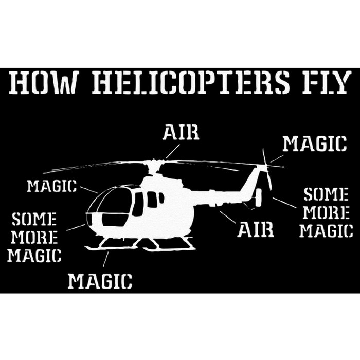 How Helicopters Fly Funny Helicopter Pilot Bumper Sticker