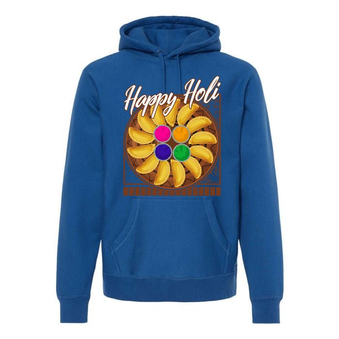 Happy Holi Festival Happy Holi Gujiya Dumpling Of India Tee Gift Premium Hoodie