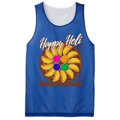 Happy Holi Festival Happy Holi Gujiya Dumpling Of India Tee Gift Mesh Reversible Basketball Jersey Tank