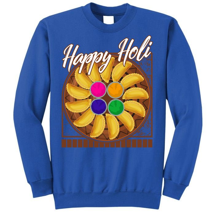 Happy Holi Festival Happy Holi Gujiya Dumpling Of India Tee Gift Tall Sweatshirt