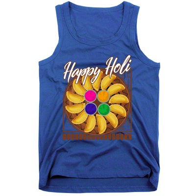 Happy Holi Festival Happy Holi Gujiya Dumpling Of India Tee Gift Tank Top