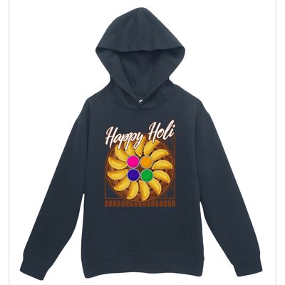 Happy Holi Festival Happy Holi Gujiya Dumpling Of India Tee Gift Urban Pullover Hoodie