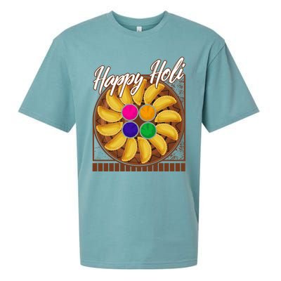 Happy Holi Festival Happy Holi Gujiya Dumpling Of India Tee Gift Sueded Cloud Jersey T-Shirt