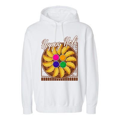 Happy Holi Festival Happy Holi Gujiya Dumpling Of India Tee Gift Garment-Dyed Fleece Hoodie