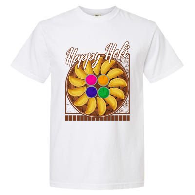 Happy Holi Festival Happy Holi Gujiya Dumpling Of India Tee Gift Garment-Dyed Heavyweight T-Shirt