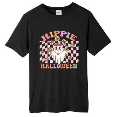 Hippie Halloween Floral Retro Groovy Ghost Costume Checkered Gift Tall Fusion ChromaSoft Performance T-Shirt