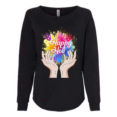 Happy Holi Festival Happy Holi Hands Tee Indian Gift Colors Meaningful Gift Womens California Wash Sweatshirt