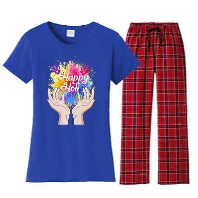 Happy Holi Festival Happy Holi Hands Tee Indian Gift Colors Meaningful Gift Women's Flannel Pajama Set