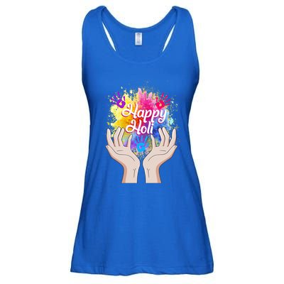 Happy Holi Festival Happy Holi Hands Tee Indian Gift Colors Meaningful Gift Ladies Essential Flowy Tank