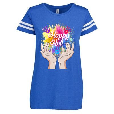 Happy Holi Festival Happy Holi Hands Tee Indian Gift Colors Meaningful Gift Enza Ladies Jersey Football T-Shirt