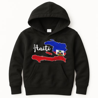 Happy Haitian Flag Day Cool Haiti Flag Map Haitian Pride Kids Hoodie