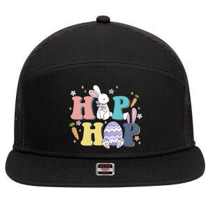 Hip Hop Funny Cute Easter Bunny 7 Panel Mesh Trucker Snapback Hat