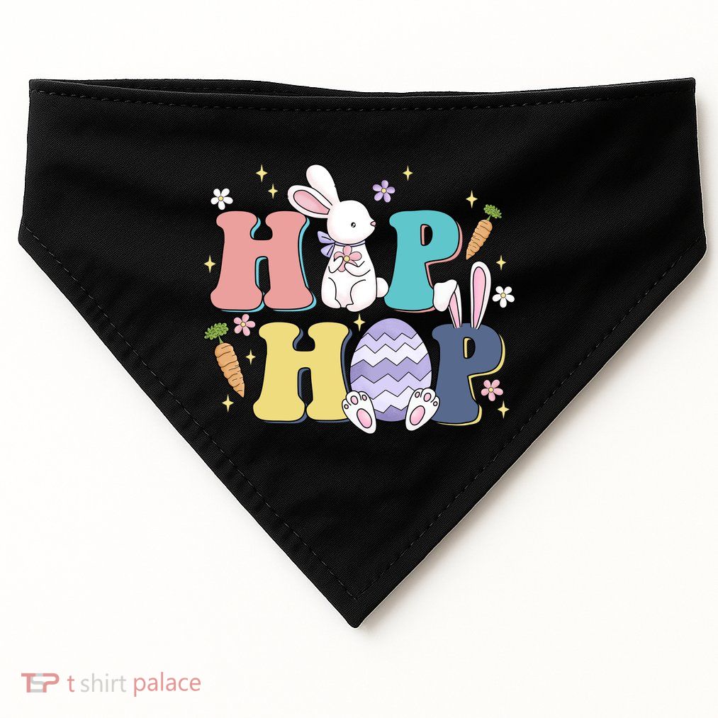 Hip Hop Funny Cute Easter Bunny USA-Made Doggie Bandana