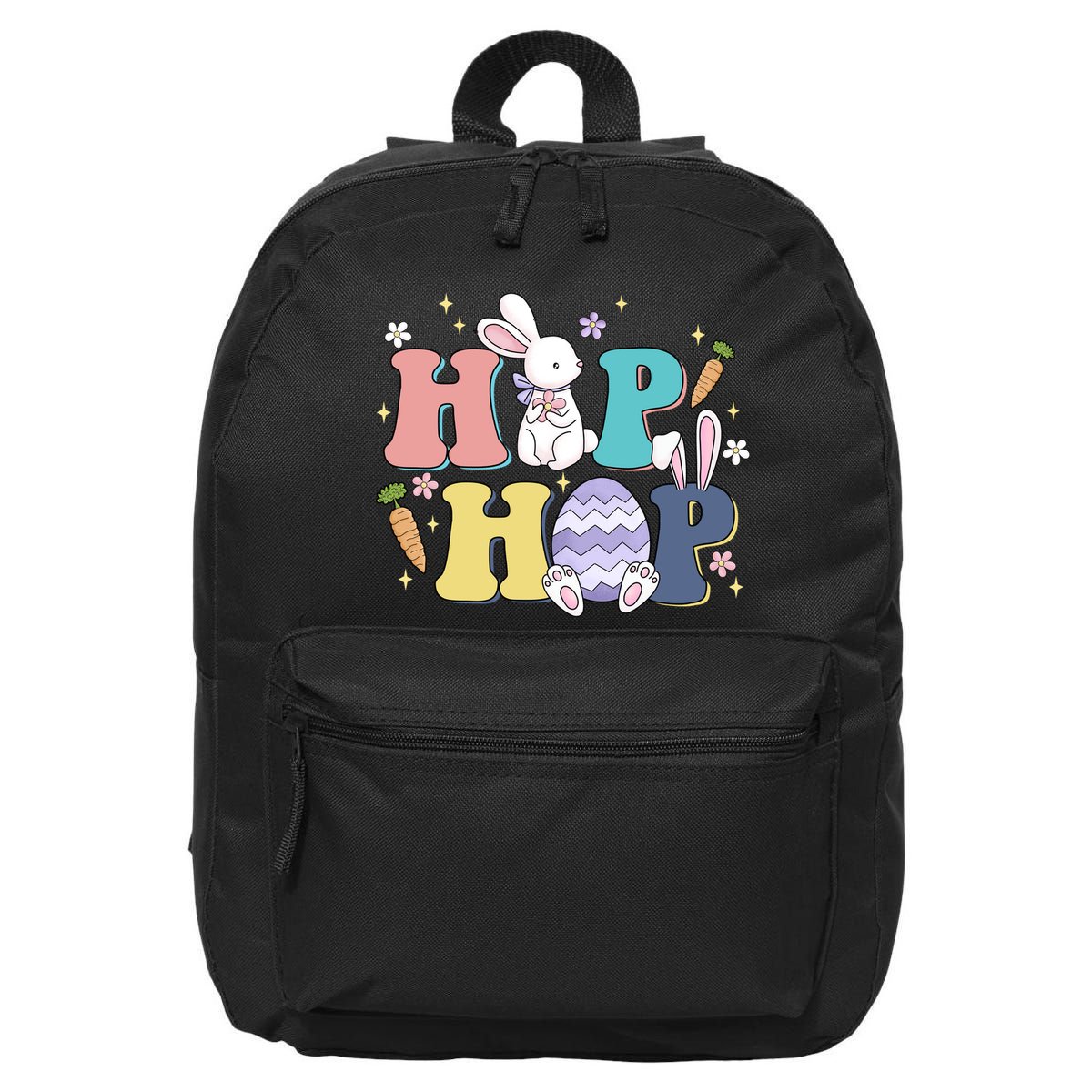 Hip Hop Funny Cute Easter Bunny 16 in Basic Backpack