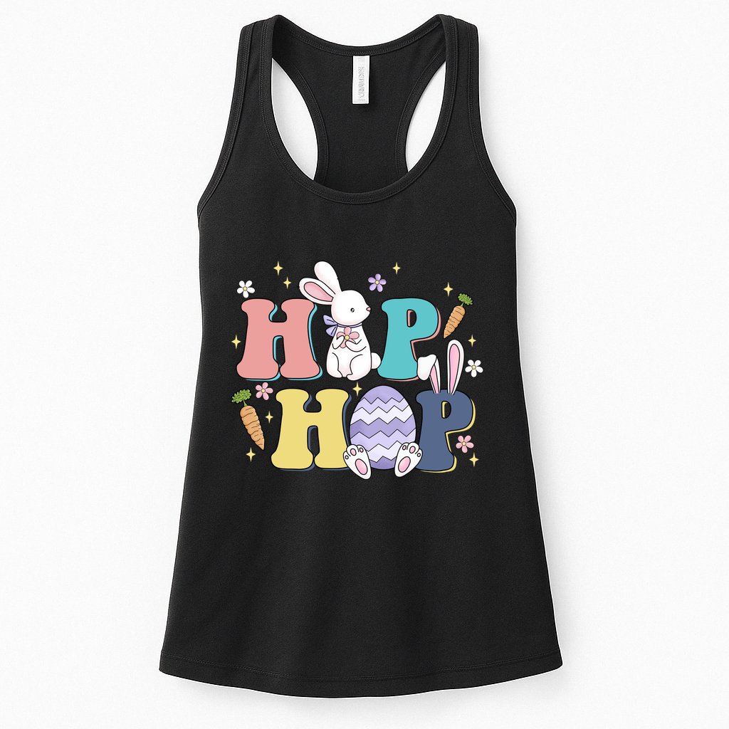 Hip Hop Funny Cute Easter Bunny Womens Tank Top