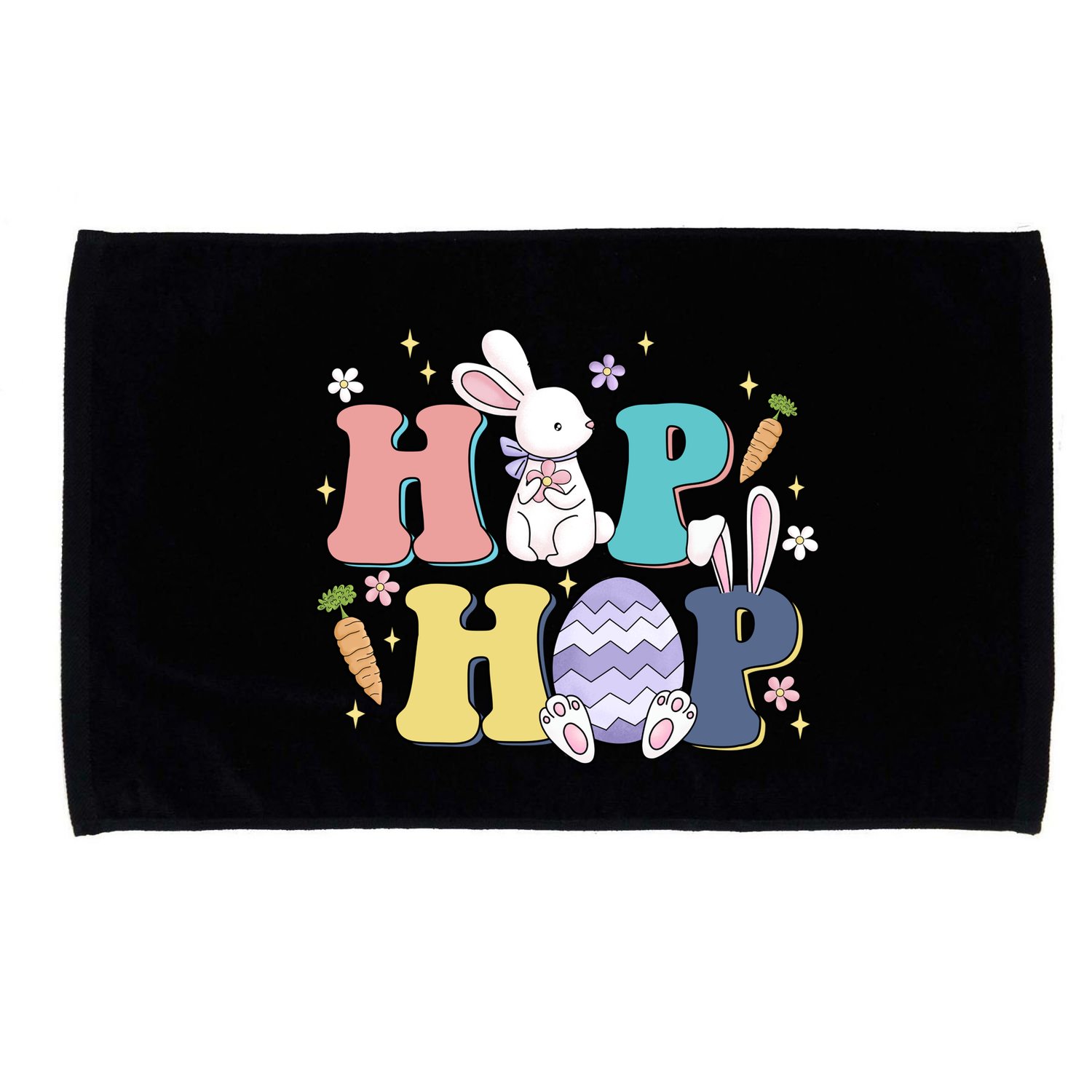 Hip Hop Funny Cute Easter Bunny Microfiber Hand Towel
