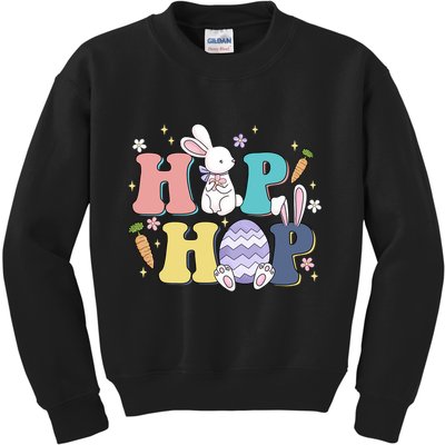 Hip Hop Funny Cute Easter Bunny Kids Sweatshirt