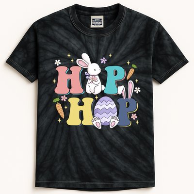 Hip Hop Funny Cute Easter Bunny Kids Tie-Dye T-Shirt