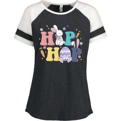 Hip Hop Funny Cute Easter Bunny Enza Ladies Jersey Colorblock Tee