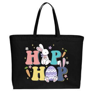 Hip Hop Funny Cute Easter Bunny Cotton Canvas Jumbo Tote