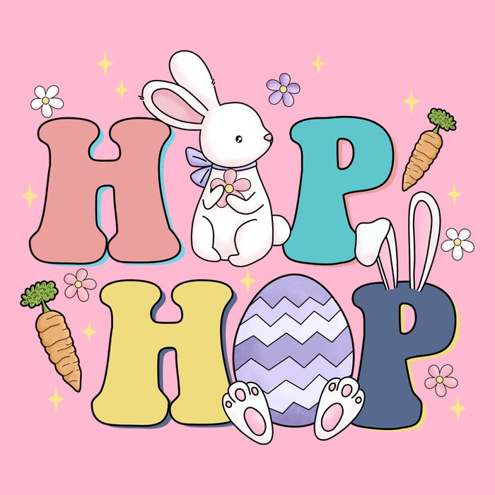 Hip Hop Funny Cute Easter Bunny Poster