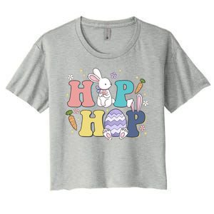 Hip Hop Funny Cute Easter Bunny Women's Crop Top Tee