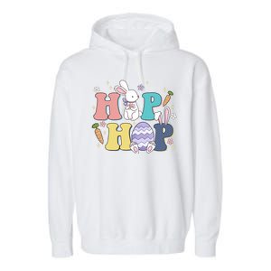 Hip Hop Funny Cute Easter Bunny Garment-Dyed Fleece Hoodie